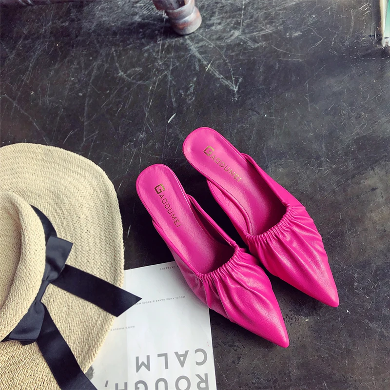 HQFZO/Летняя женская повседневная обувь из кожи с острым носком женские уличные