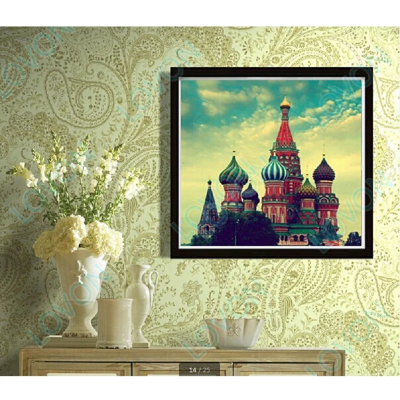 5D рукоделие алмазная вышивка пейзаж русские декоративные картины живопись