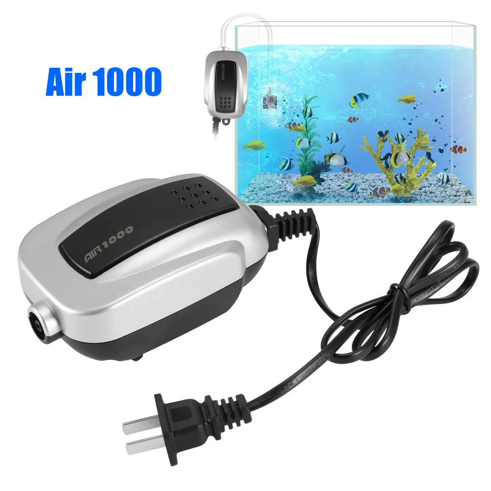 air1000 Ультра-тихий воздушный насос Air-1000 AIR-2000 AIR-3000 аквариумный воздушный насос рыбий бак увеличение кислорода насос - Цвет: air1000