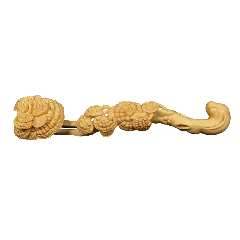

Chinese Style Lingzhi wood Ruyi Figure Magical mushroom state Carving Home Decoration Car Decorations Wooden Handicrafts Gifts