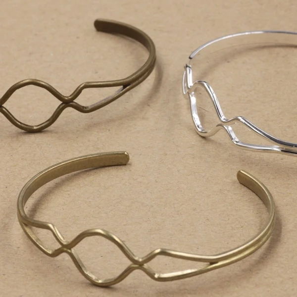 

10pc 2*65mm Antique Bronze/Gold/Silver/Black Bracelet Vintage Copper Bangle DIY Handmade Jewelry Accessories