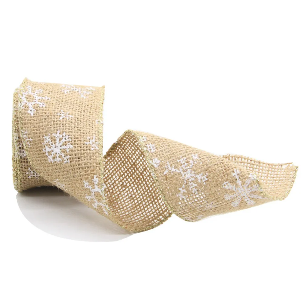 Мешковины кружевная бейка полосы Rusticity Свадебный декор DIY Craft Roll белый висит украшения Рождество дерево enfeites натальные