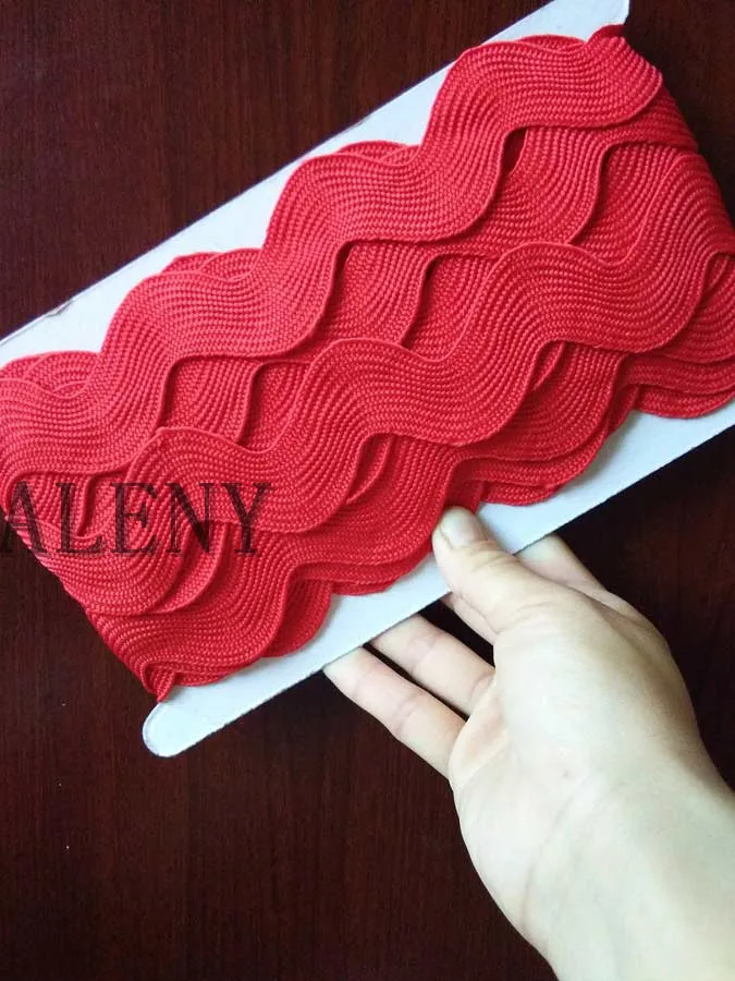 Newest 10yards/lot 25mm Ric Rac Zig Zag Ribbons Color Choice Beautiful Wave Lace Cord Threads For Craft Making | Дом и сад