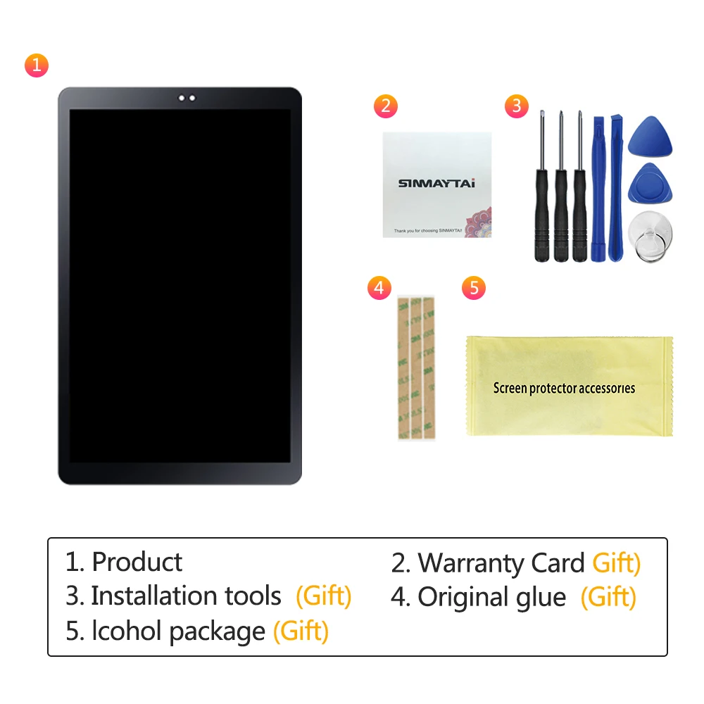 10 5 ''Новый 2018 ЖК дисплей сенсорный экран в сборе для Samsung Galaxy Tab A2 T590 T595 SM