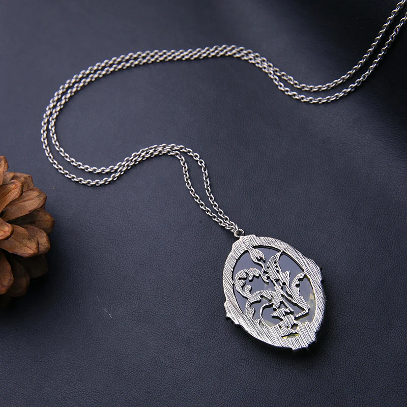 Женское Ожерелье в готическом стиле длинное ожерелье серебряного цвета античном