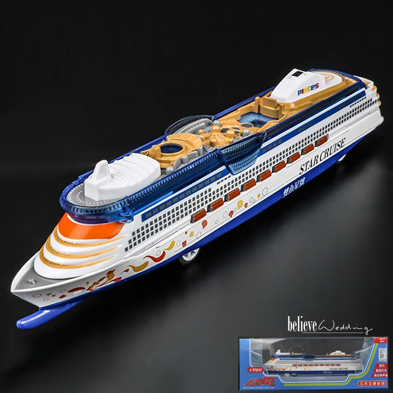Музыкальная модель круизного корабля Электрический мигающий звуковой круиз образовательный музыкальный светильник океанский лайнер детская лодка Jsuny игрушка подарок