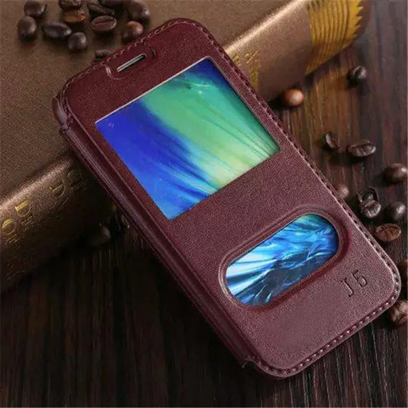 Фото Роскошный кожаный флип чехол для Samsung Galaxy J5 2015 J500F с подставкой|case for samsung galaxy|case
