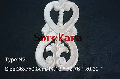 N2 -36x7x0 8 см деревянная длинная Onlay аппликация Неокрашенная рамка дверь деколь