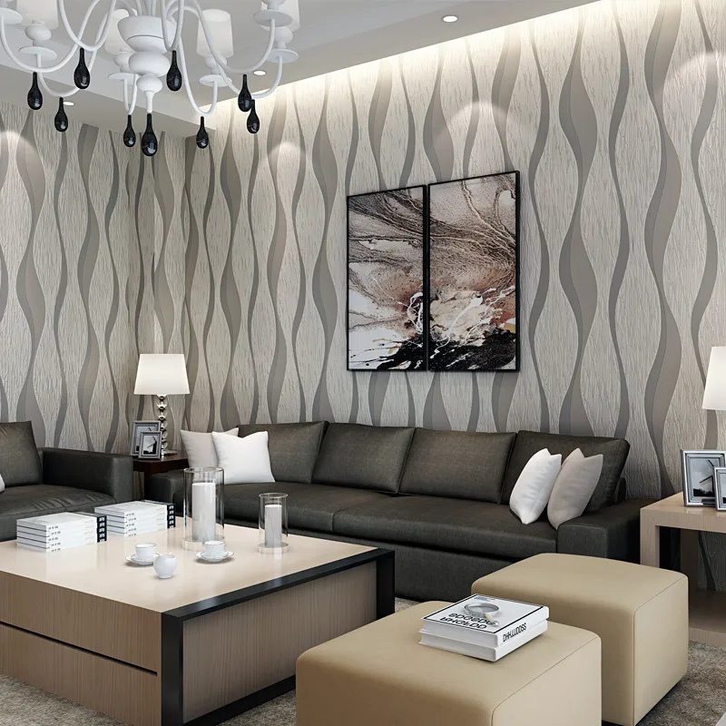

Non-woven wallpaper modern fashion abstract stripes coffee shop bar restaurant clothing store culture Stone brick wall sticker