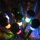 4 шт.лот, светодиодная уличная пластиковая точечная панель на солнечной батарее, садовый светильник для ландшафта, двора, дорожек, газона, лампы на солнечной батарее с белым светом