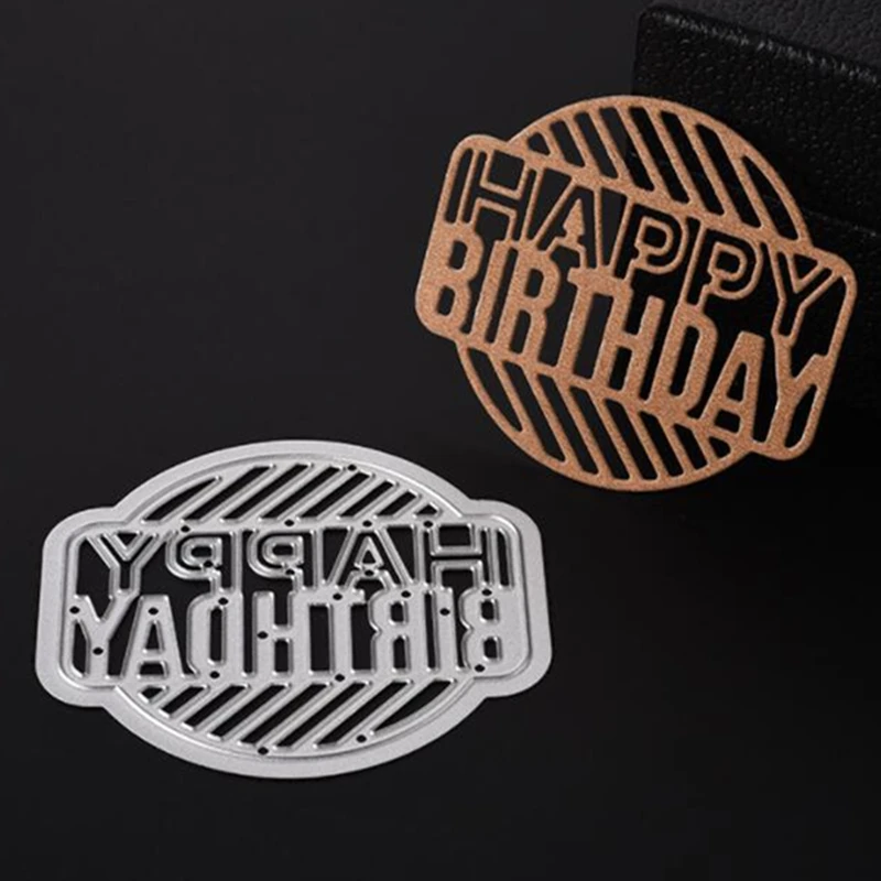 

SCD288 Happy Birthday Metal Cutting Dies For Scrapbooking Stencils DIY Album Cards Decoration Embossing Folder Craft Die Cuts