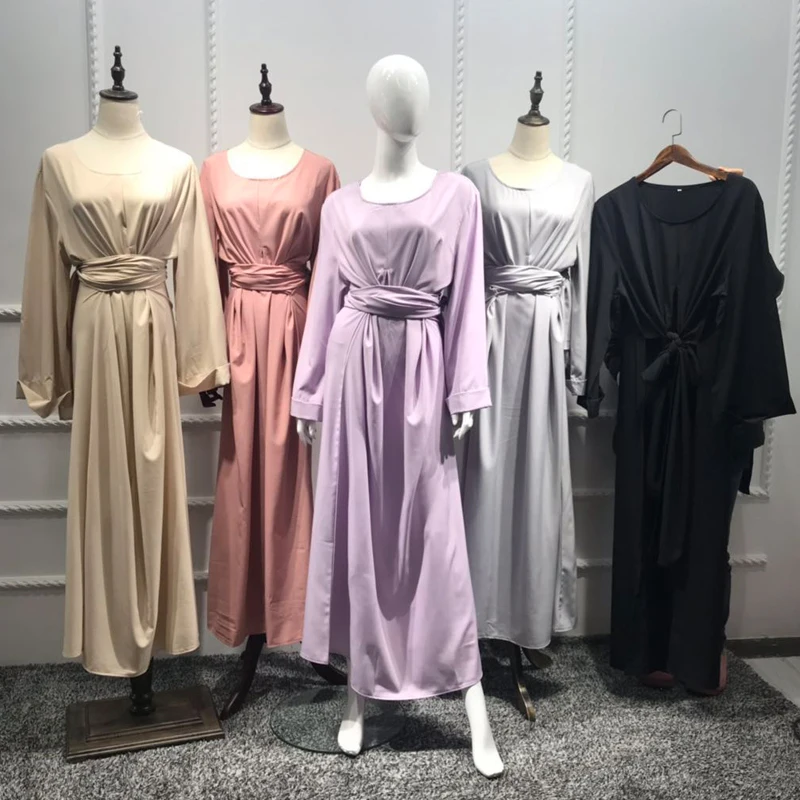 Кафтан абайя мусульманское платье Дубай, Турция Рамадан кафтан Marocain Vestidos бандажные платья Хиджаб турецкий Elbise Исламская одежда