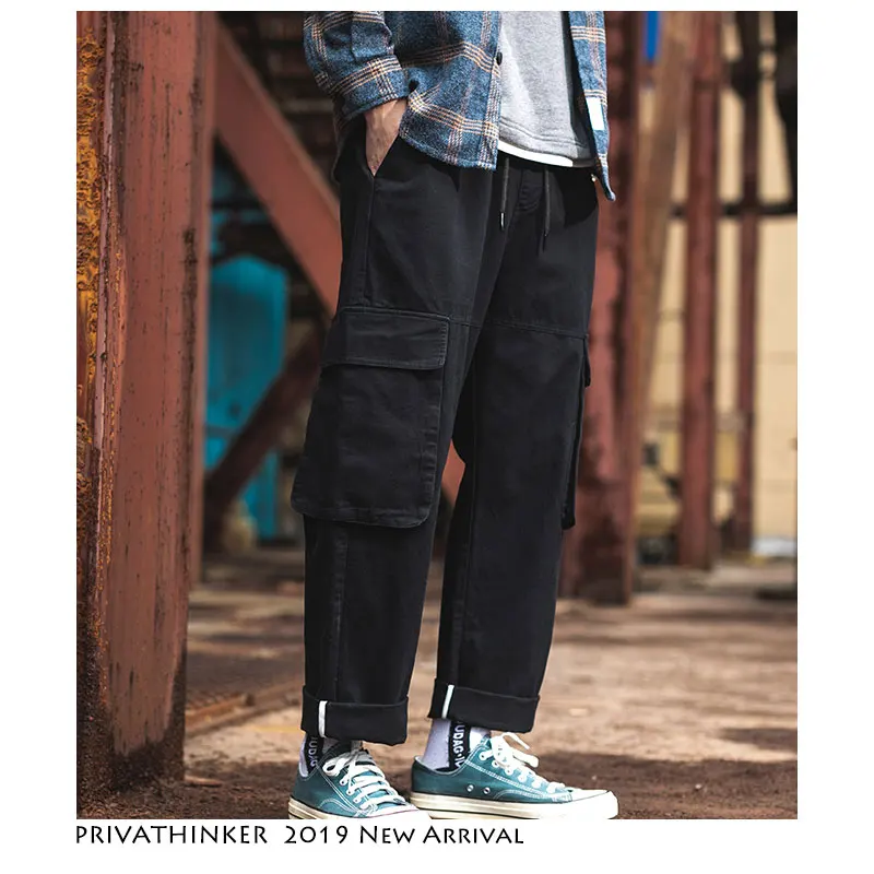 Privathinker 2019 весенние забавные шаровары карго уличная японская хип хоп мужские