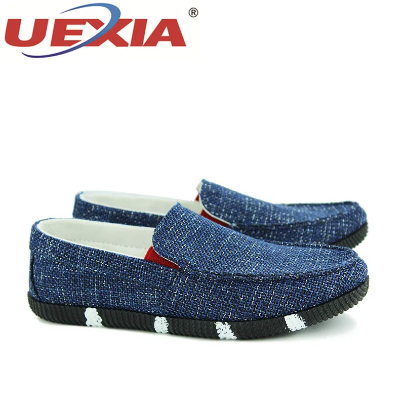 UEXIA Casual Men Shoes Summer Moccasin Slip on Sneakers Designer Male Flats Canvas Alpargatas Zapatillas Superstar | Обувь