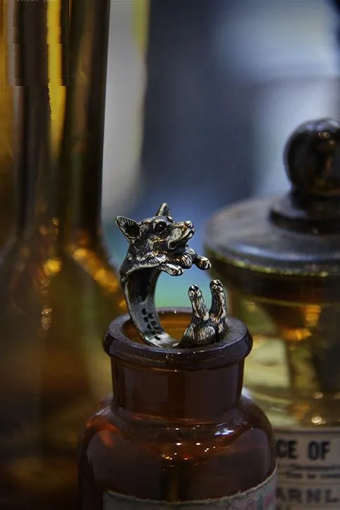 Модное винтажное кольцо в стиле ретро с изображением животных и щенков унисекс