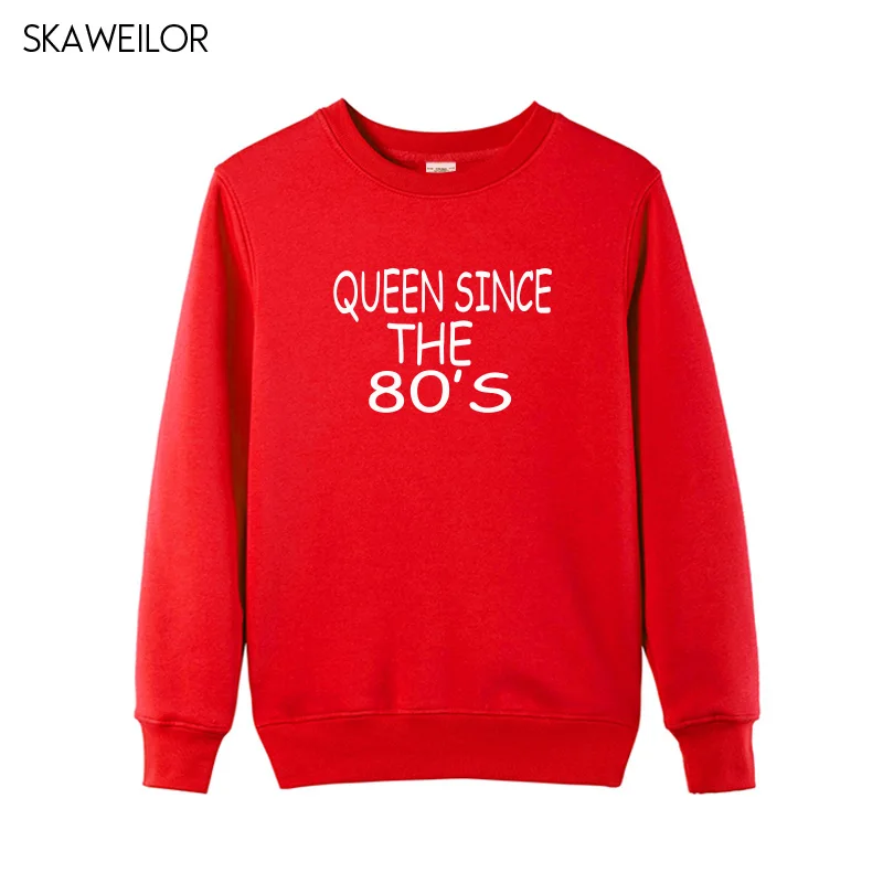 Женские толстовки с капюшоном Queen Since The 80 Зимние Модные Повседневные свитера