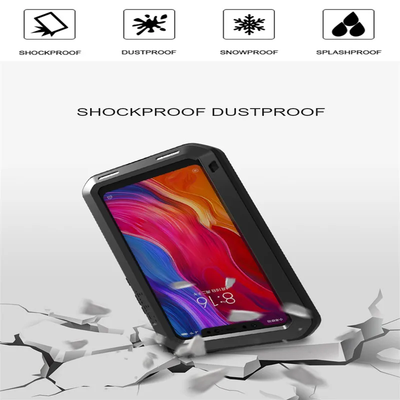 LOVE MEI металлический водонепроницаемый чехол для Xiaomi mi 8 противоударный телефона