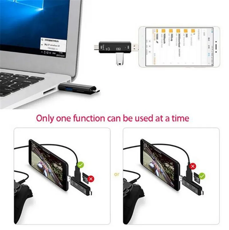 100 шт. Micro USB Type C TF кардридер OTG концентратор адаптер для телефона ПК | Мобильные