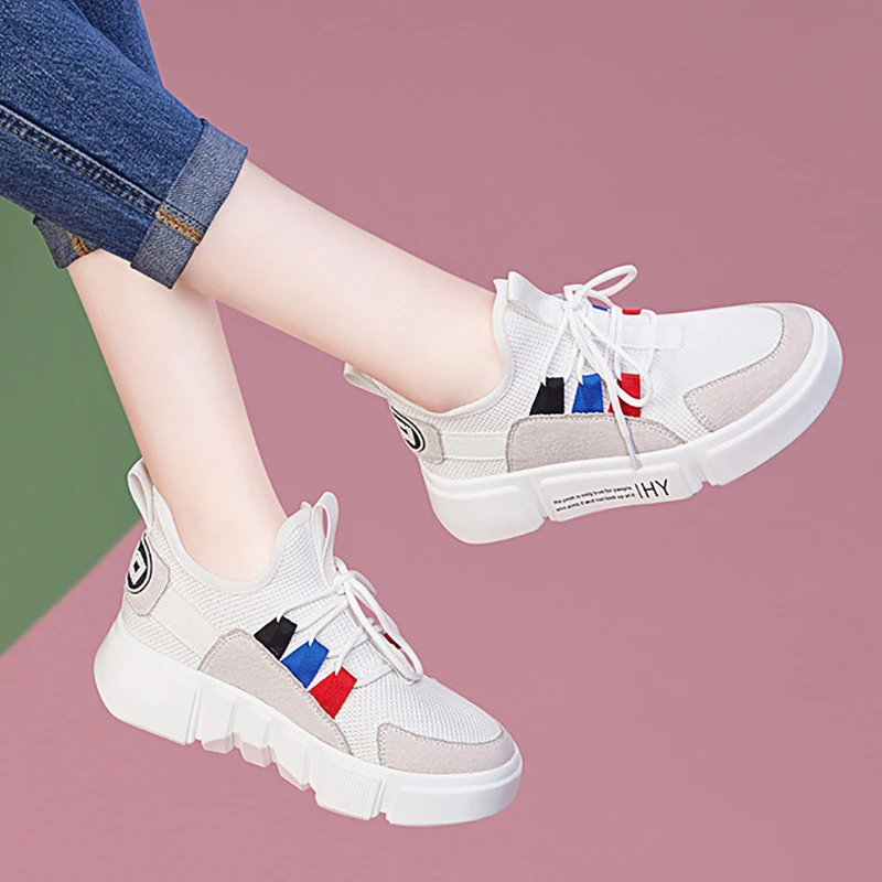 MYCORON/Новое поступление женская обувь модные кроссовки на шнуровке женские