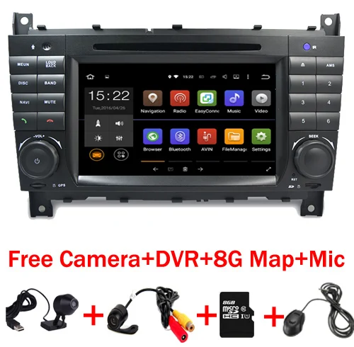 

7"HD 1024x600 Quad core Android 7.1 Car DVD Player for Mercedes W203 android C200 C230 C240 C320 C350 CLK W209 GPS Radio WiFi 3G