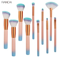 10pcs makeup brushes set foundation powder eye shadow blush blending contour lip fan make up brush kit cosmetic beauty tool kit