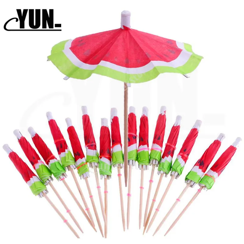 20 шт. Гавайский Зонт с арбузами вечерние украшения для пляжного бассейна