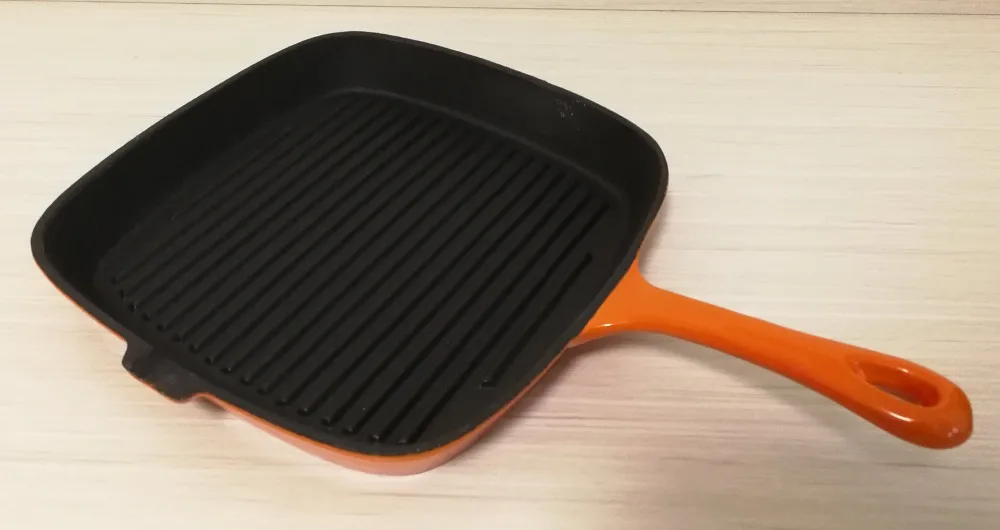 Чугунная сковорода для жарки рыбы стейка антипригарная steak pan cast iron frying paniron pan