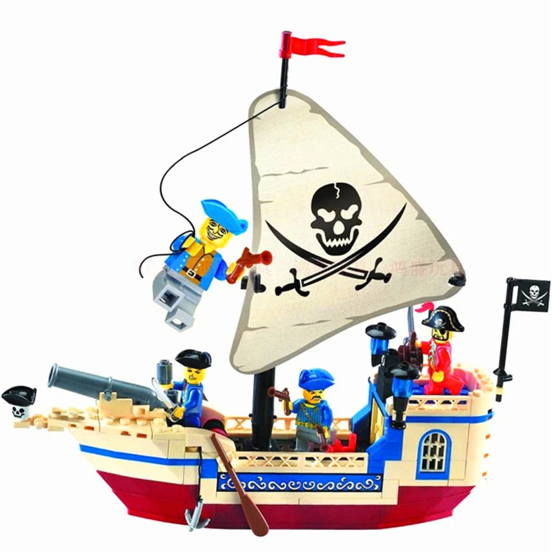 Enlighten 304 Caribbean Bounty пиратский корабль лодка строительные блоки наборы кирпич Playmobil