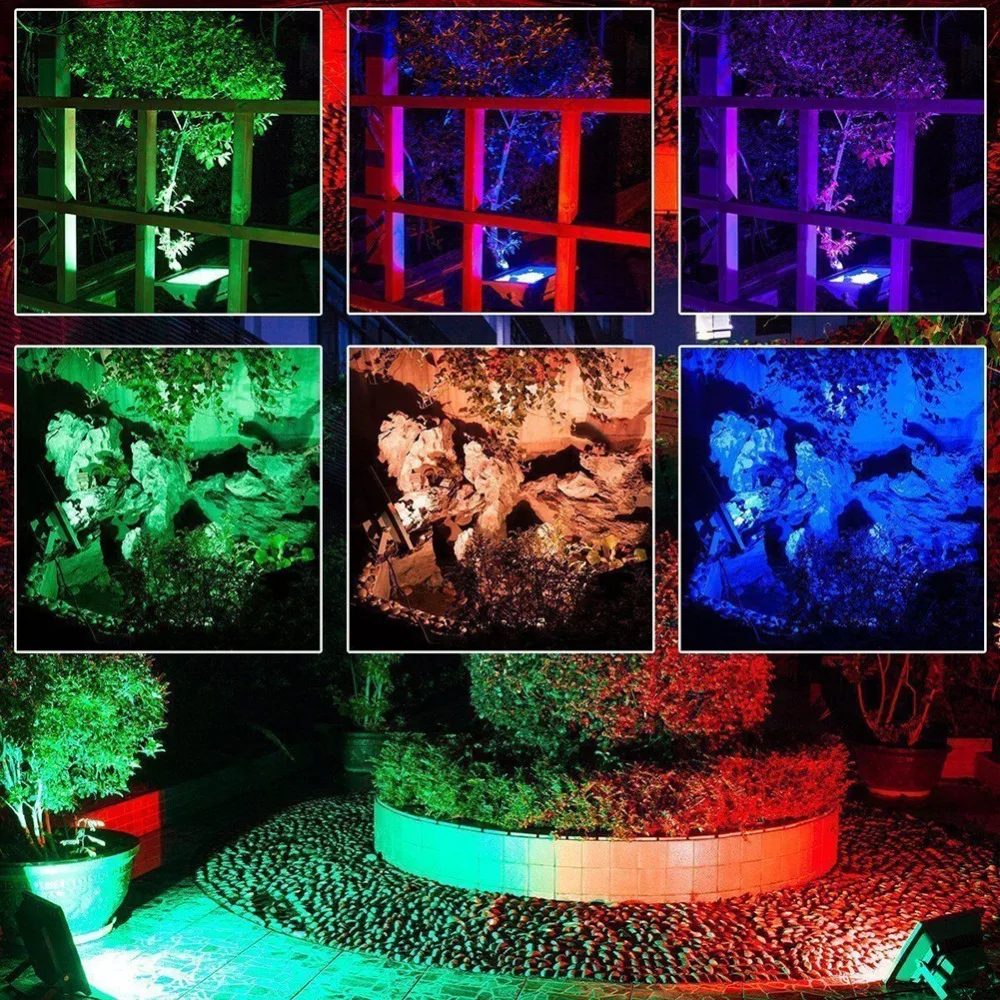 RGB LED 10/20/30/50/100 Вт прожектор Водонепроницаемый IP65 16 цветовых тонов Fexible