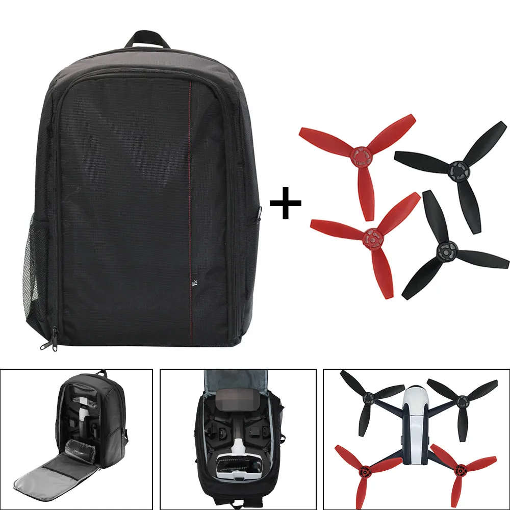 Сумка Рюкзак Портативный наплечный чехол+ 4 шт. Пропеллер для ParrotBebop 2 power RC Quadcopter Drone аксессуары сумка для дрона RC запчасти