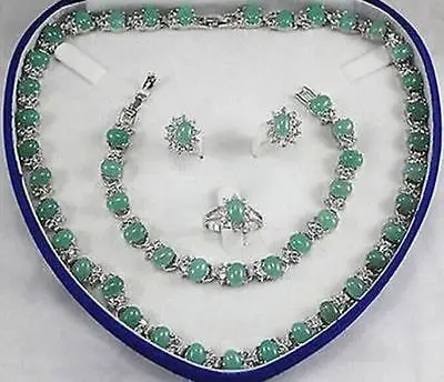 Xiuli натуральный светильник зеленый колье браслет серьги кольцо ювелирные наборы