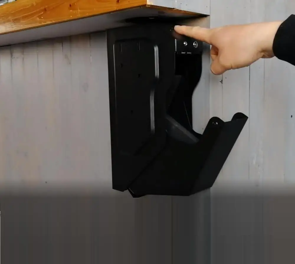 Стальной Сейф для пистолета сканер отпечатков пальцев и запасной замок ключа