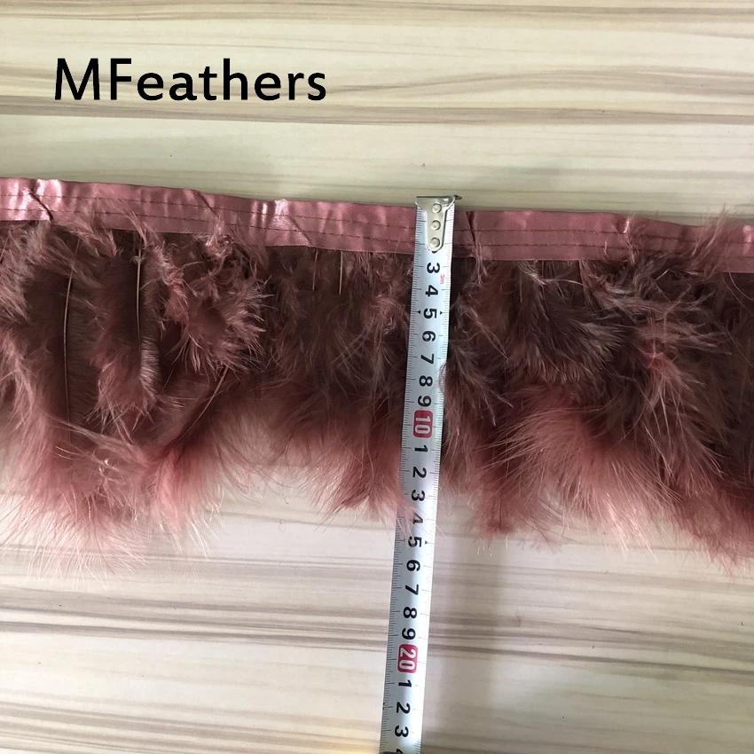 MFeathers 5 10 метров кофейная пушистая перьевая отделка marabou 6 8 дюймов Турецкая лента с