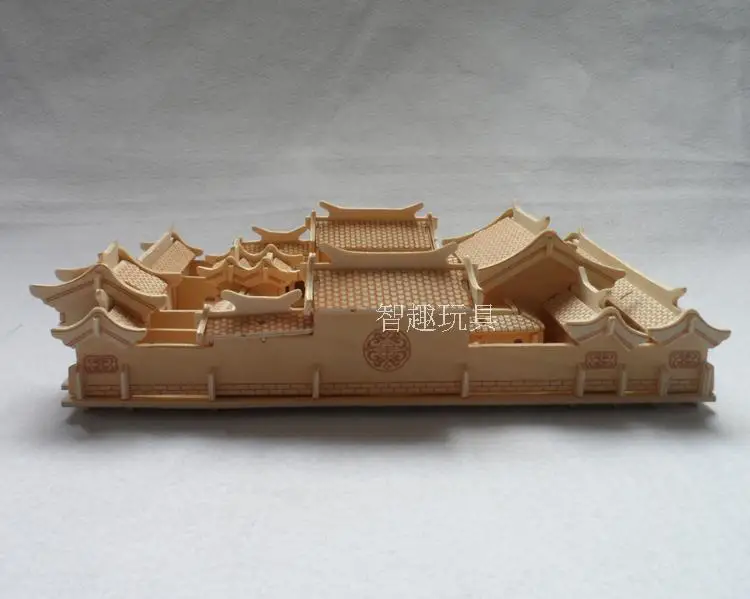 Деревянная 3D модель здания игрушка подарок головоломка ручная работа сборная