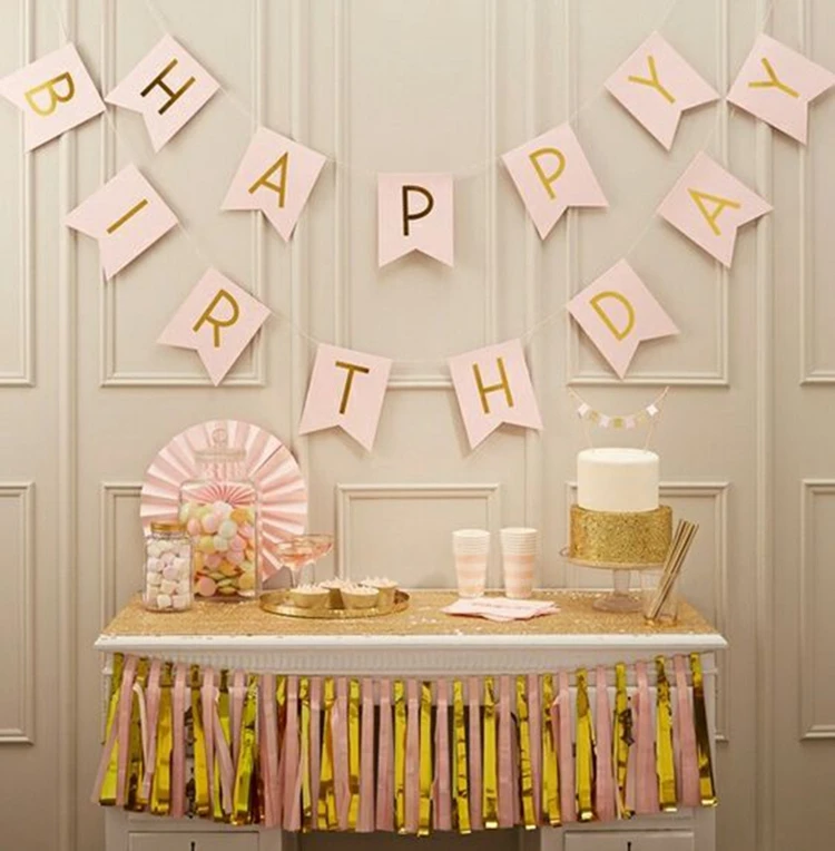 Воздушные шары с конфетти цвета розовое золото 1st Happy Birthday украшения для баннеров первый день рождения для маленьких мальчиков и девочек вечерние My One Year Birthday Decoration