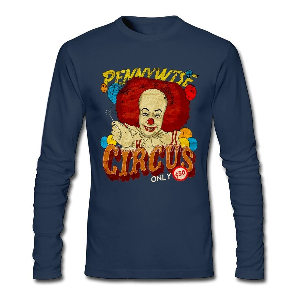Цирк Clown футболка хлопчатобумажная с длинным рукавом для фильм это одежда 2020
