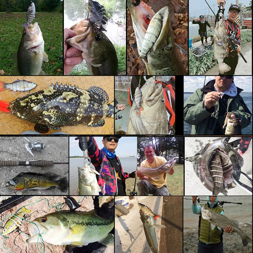 27 г 14 см 8 сегментов рыболовная приманка воблер Swimbait Тонущая Щука Crankbait мульти