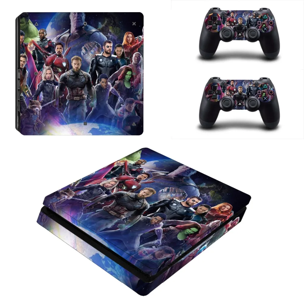 Мстители Endgame Человек-паук PS4 тонкая кожа Наклейка виниловая для playstation 4 консоли и контроллеров PS4 тонкая кожа Наклейка