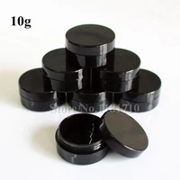 100pcslot 1g 2g 3g 5g 10g 20g black plastic jar mini round cream jars refillable cosmetic bottle make up sample container empty