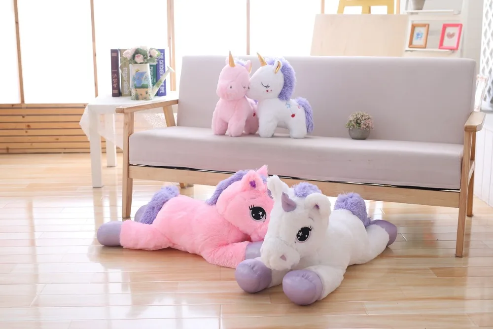 Новое поступление Kawaii Единорог девять позиций единорог плюшевые игрушки Гигантские мягкие животные лошадь домашний Декор подарок для влюбленных на день рождения