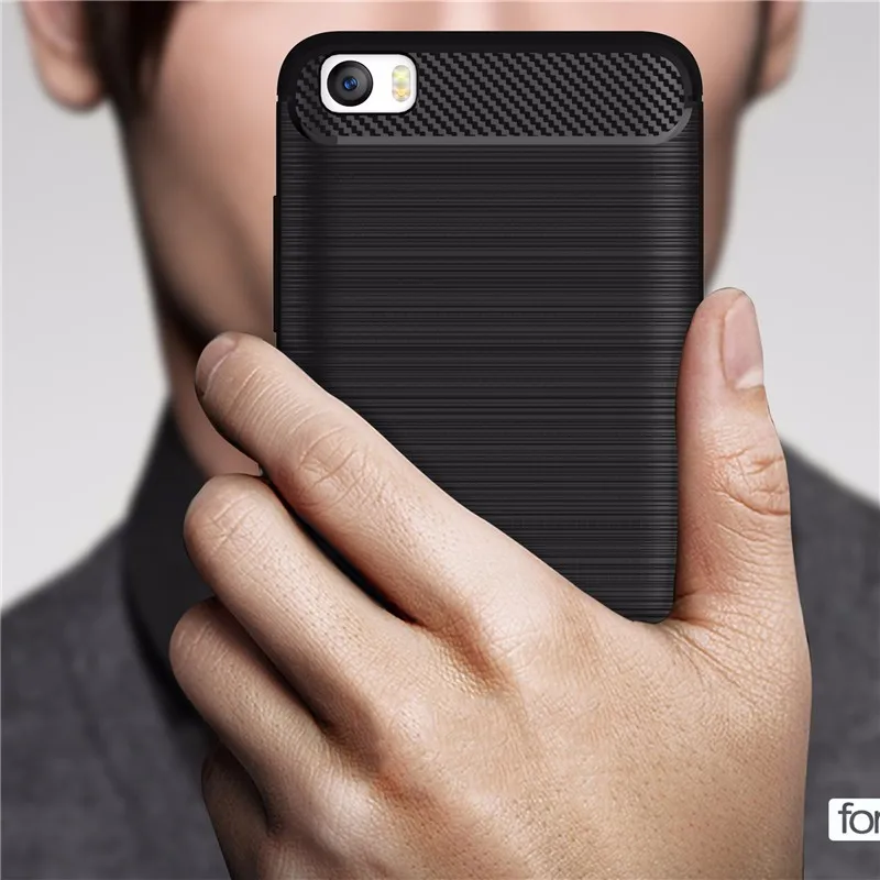 For Xiaomi Mi5 5S Case Carbon Fiber Soft Silicone Cover Luxury Shockproof Slim Protection Phone Shell Pro Prime |