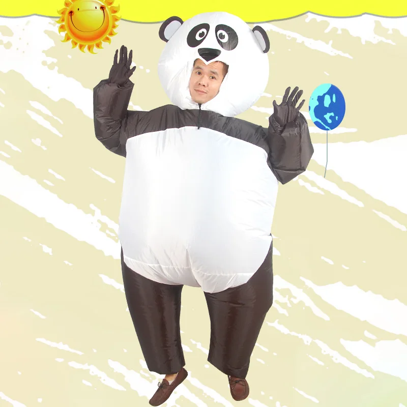 Новый стиль надувной костюм панды Fatsuit животное Сафари Для Взрослых нарядное