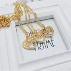 Модное ожерелье с подвеской в виде сердца из золотого сплава 1 шт.компл. для пар на День святого Валентина
