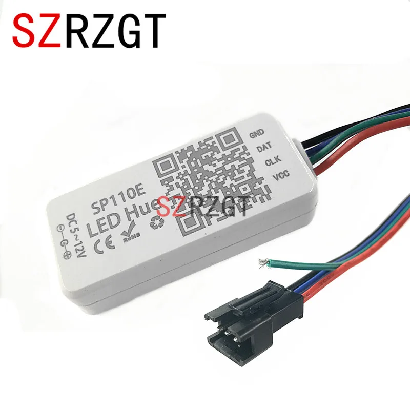 SP110E Bluetooth Controller DC5-12V For WS2812B SK6812 RGB/RGBW Magic Lights LED Pixel Strip Smart Phone APP Control IOS/Android | Лампы и