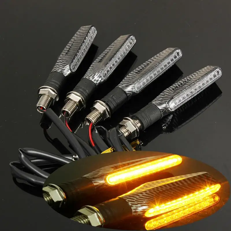 

For ducati hypermotard 1100 sp hypermotard 1100 s/evo Motorcycle Turn Signal Light Flexible 12 LED Indicators Blinkers Flashers