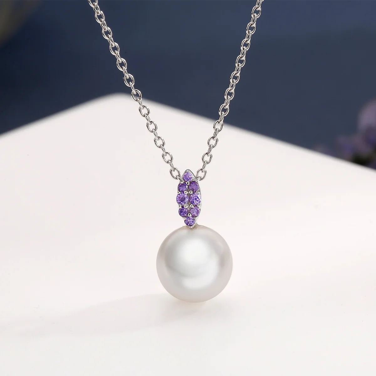 Sa silverage серебро Neckalce 925 Для женщин В виде ракушки с жемчужным кулоном Mother Of Pearl