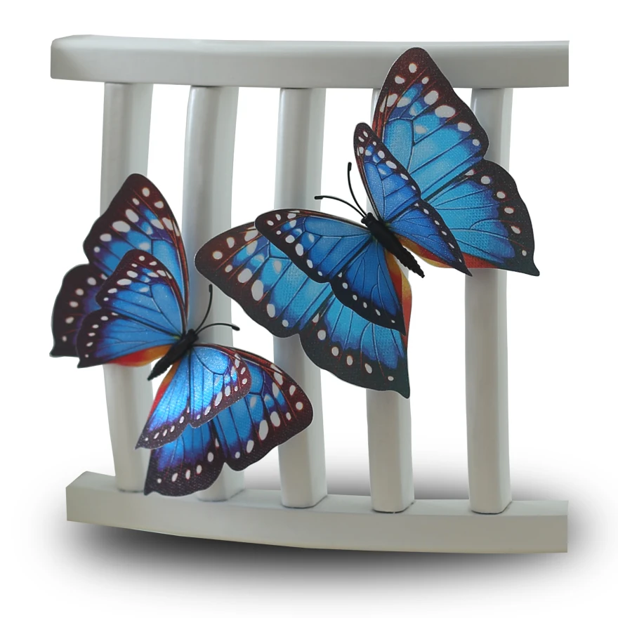 Декоративные магниты на холодильник поддельные стерео двойные бабочки магните