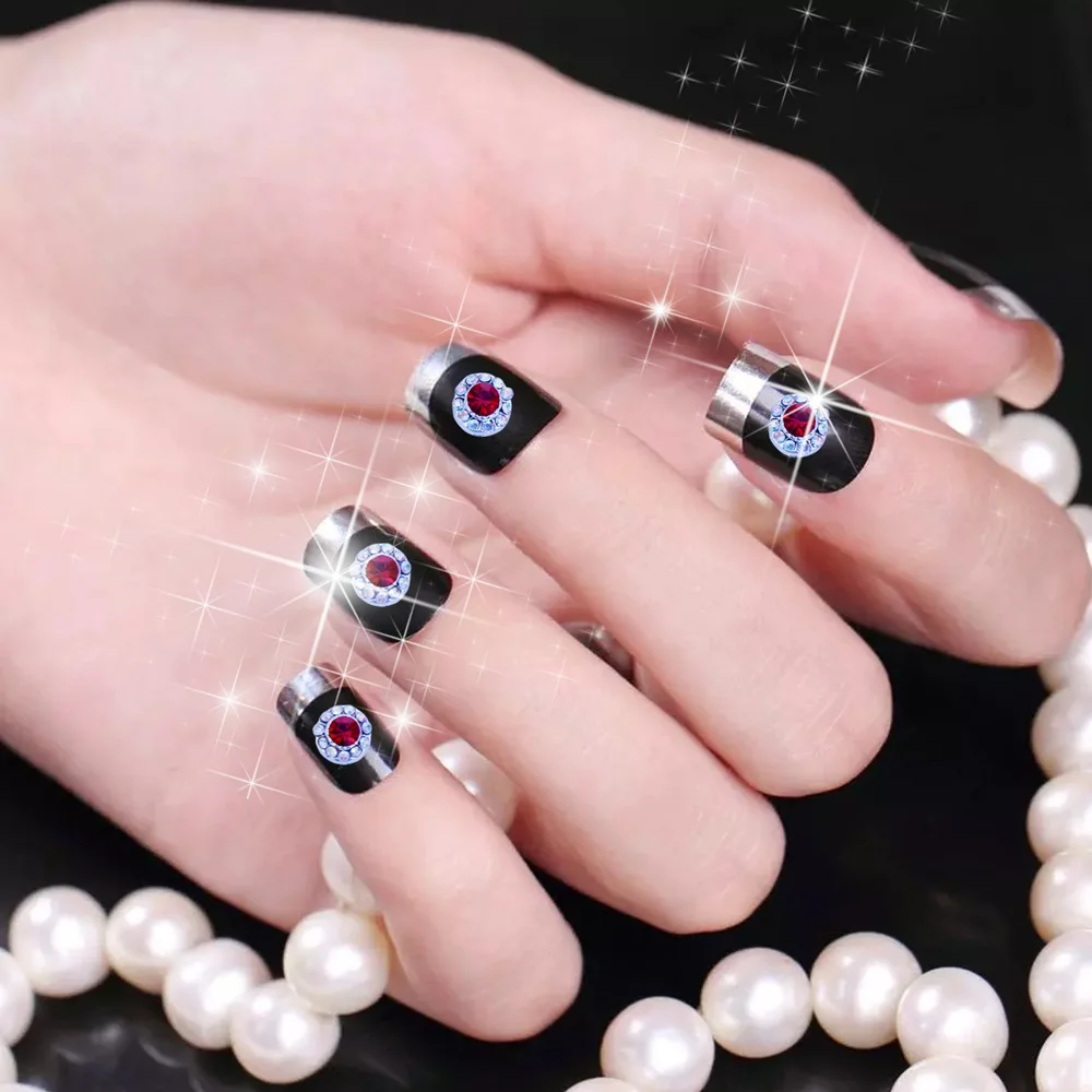 10 шт. круглые Стразы для ногтей дизайнерские бусины дизайна украшение красные