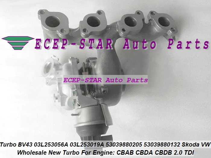 Фото Турбо BV43 03L253019A 03L253056A 03L253016F 03L253019N для Audi A3 VW Eos Golf 5 6 Passat B6 Tiguan PQ35 PQ46 CBAA CBDB 2.0L TDI №4