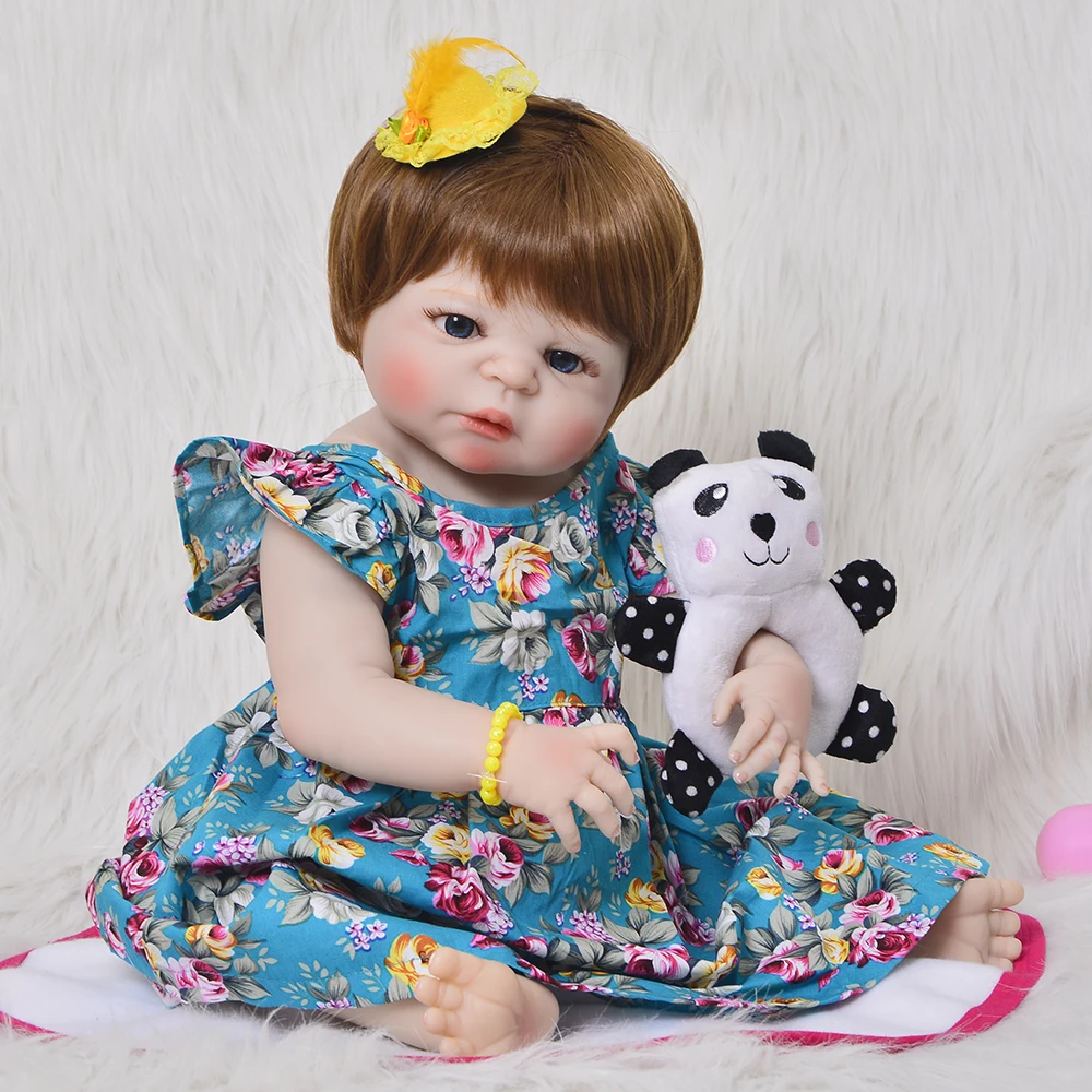 100% силиконовые виниловые куклы reborn babies 55 см модные для девочек игрушки ванной